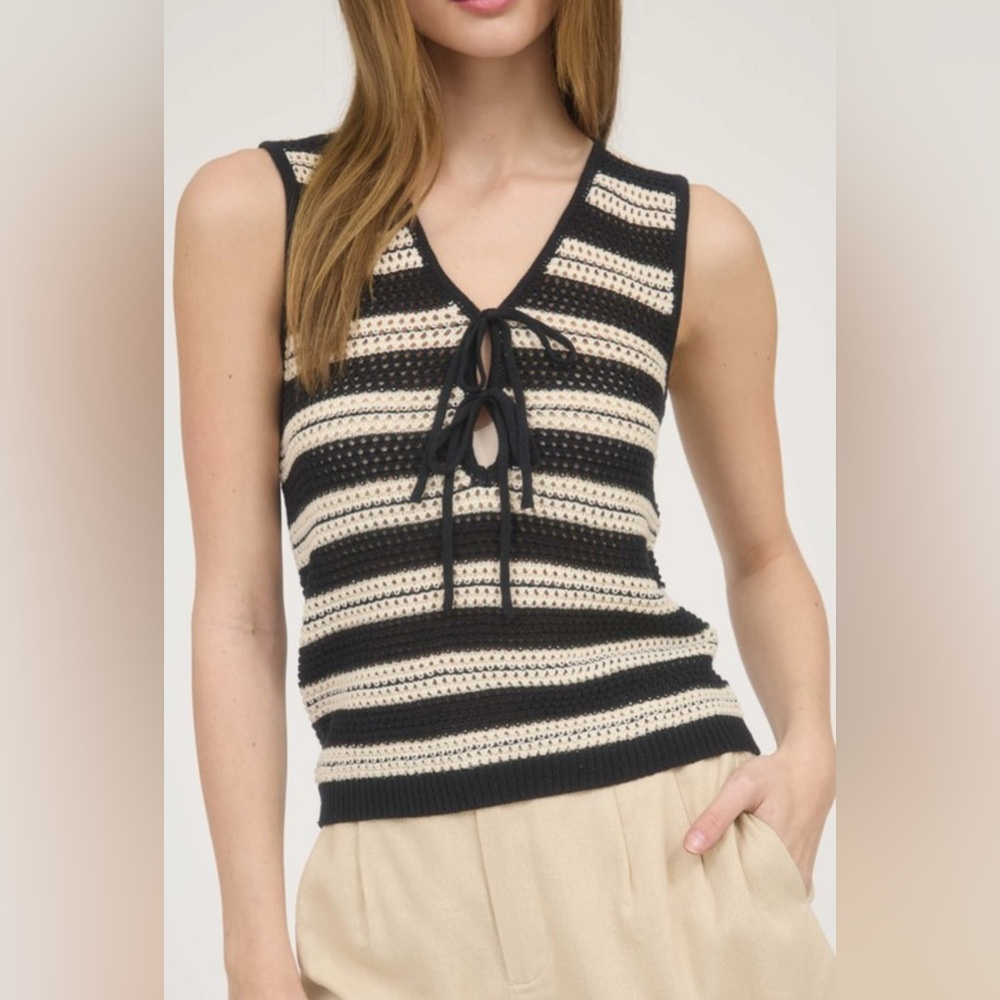 The Workshop Front TIE SWEATER